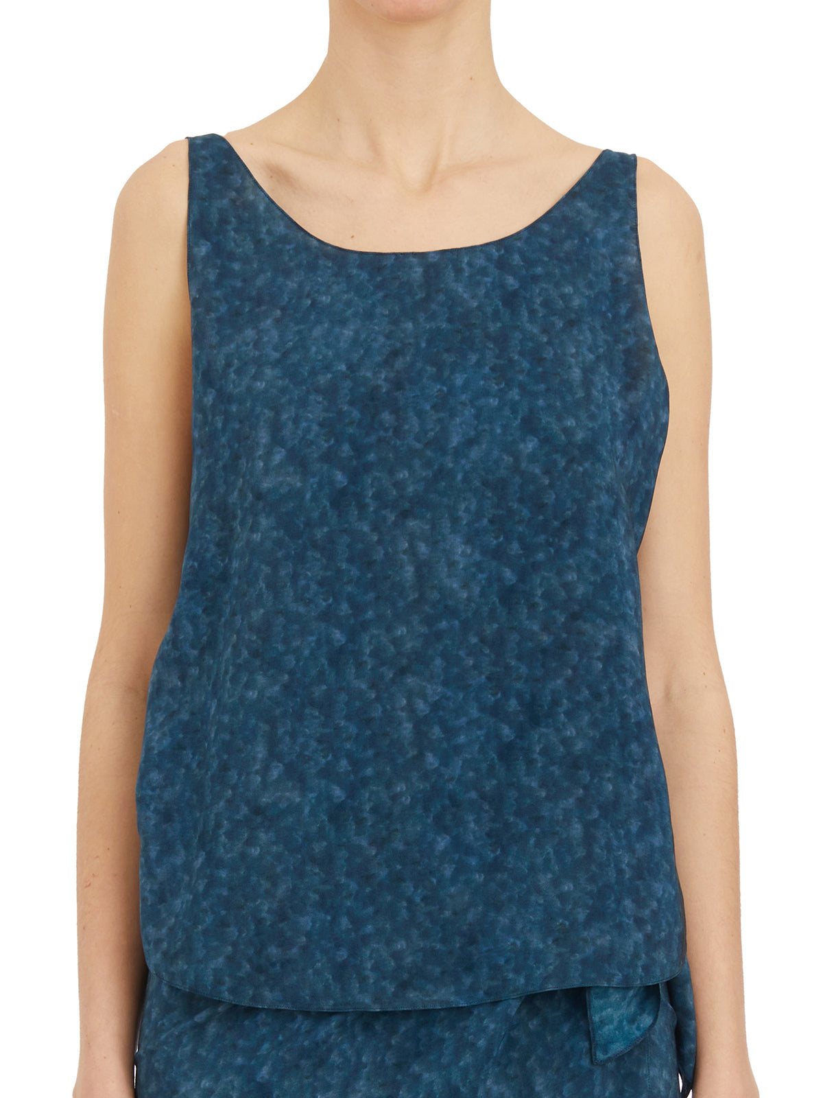 CORTANA Sleeveless Silk Suit with Side Tie - Size 36