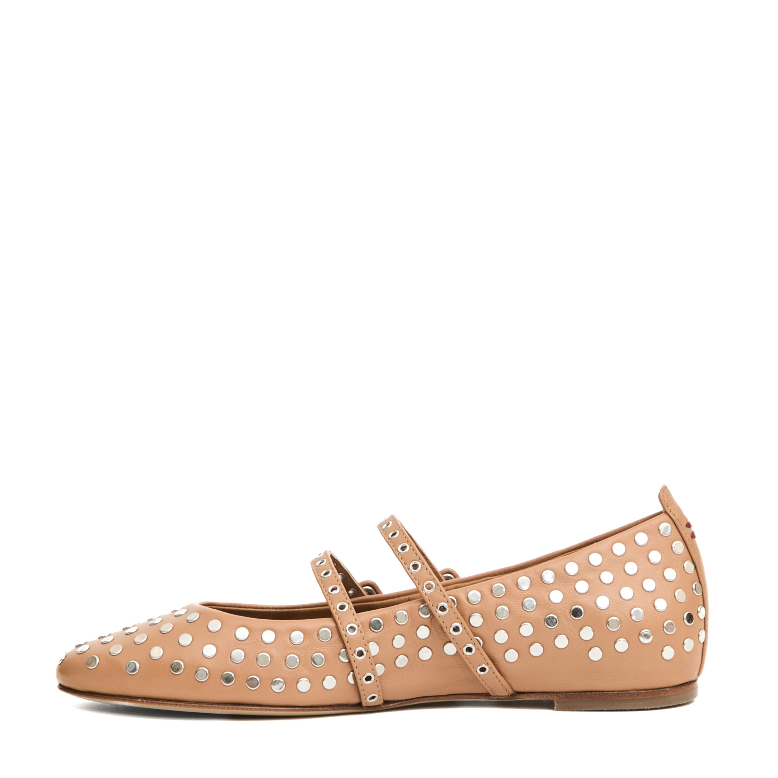 HALMANERA Ballerina Flats with Double-Buckle Detail