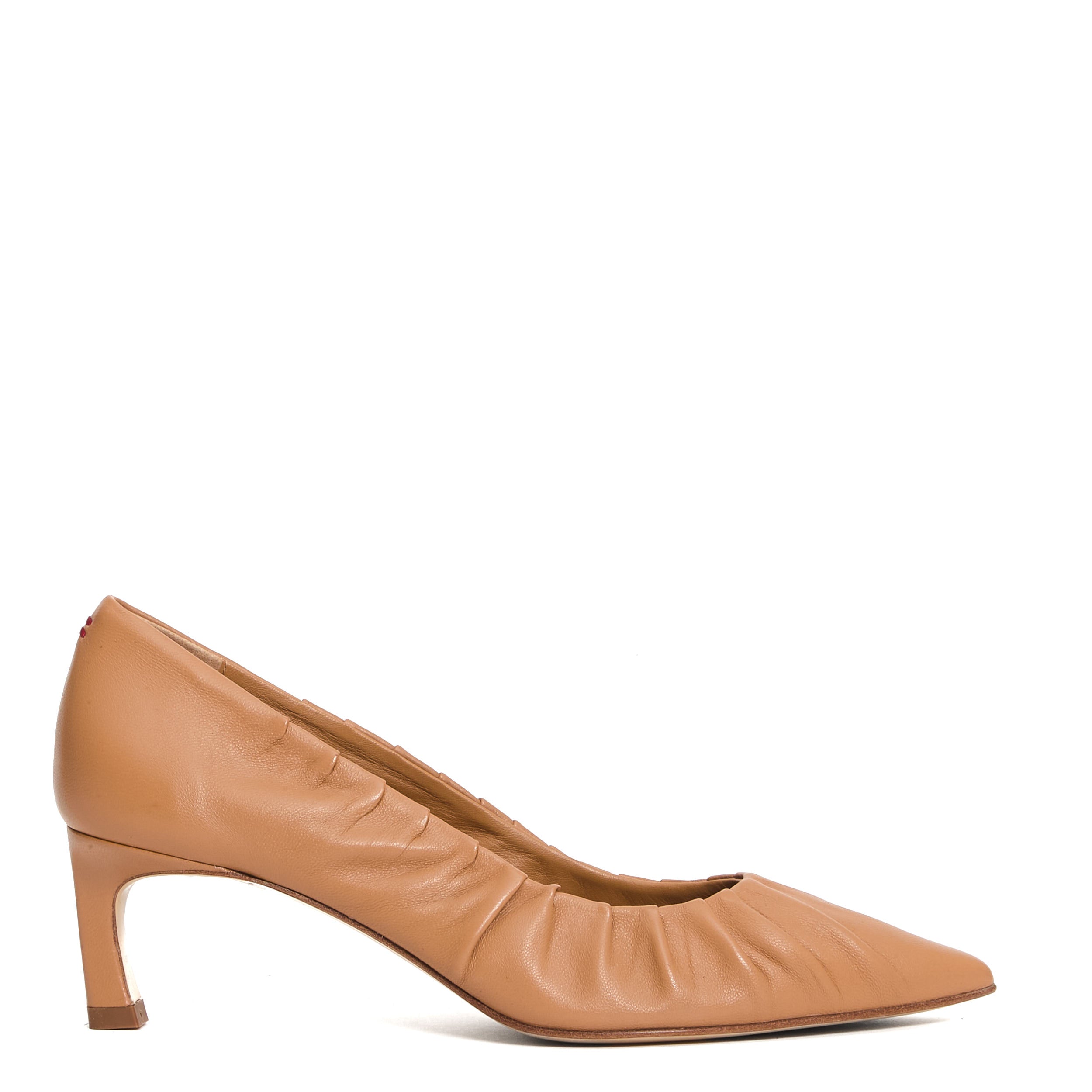 HALMANERA Gathered Design Pump with 50mm Heel