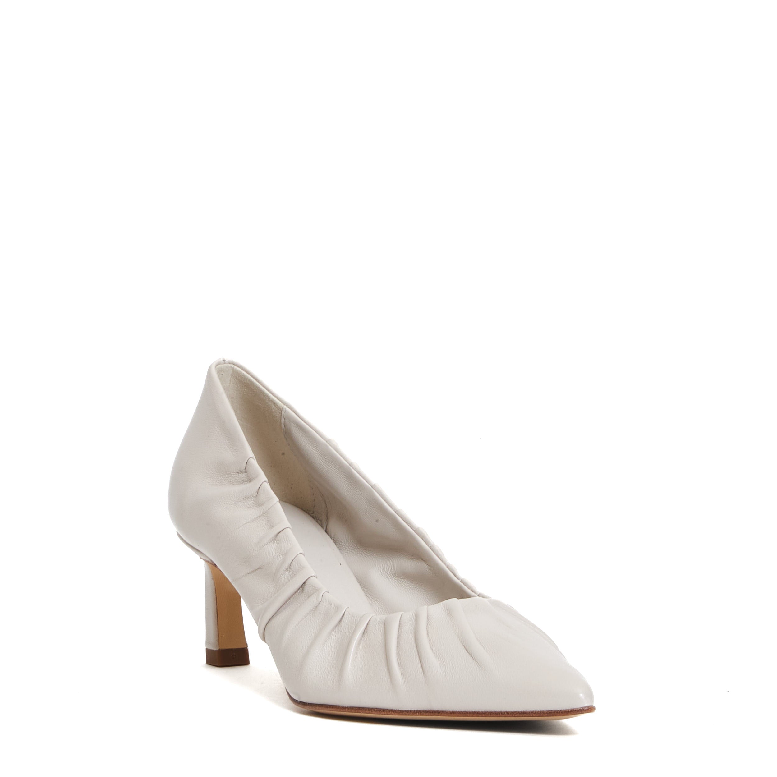 HALMANERA Elegant Ruched Pumps with 50mm Heel