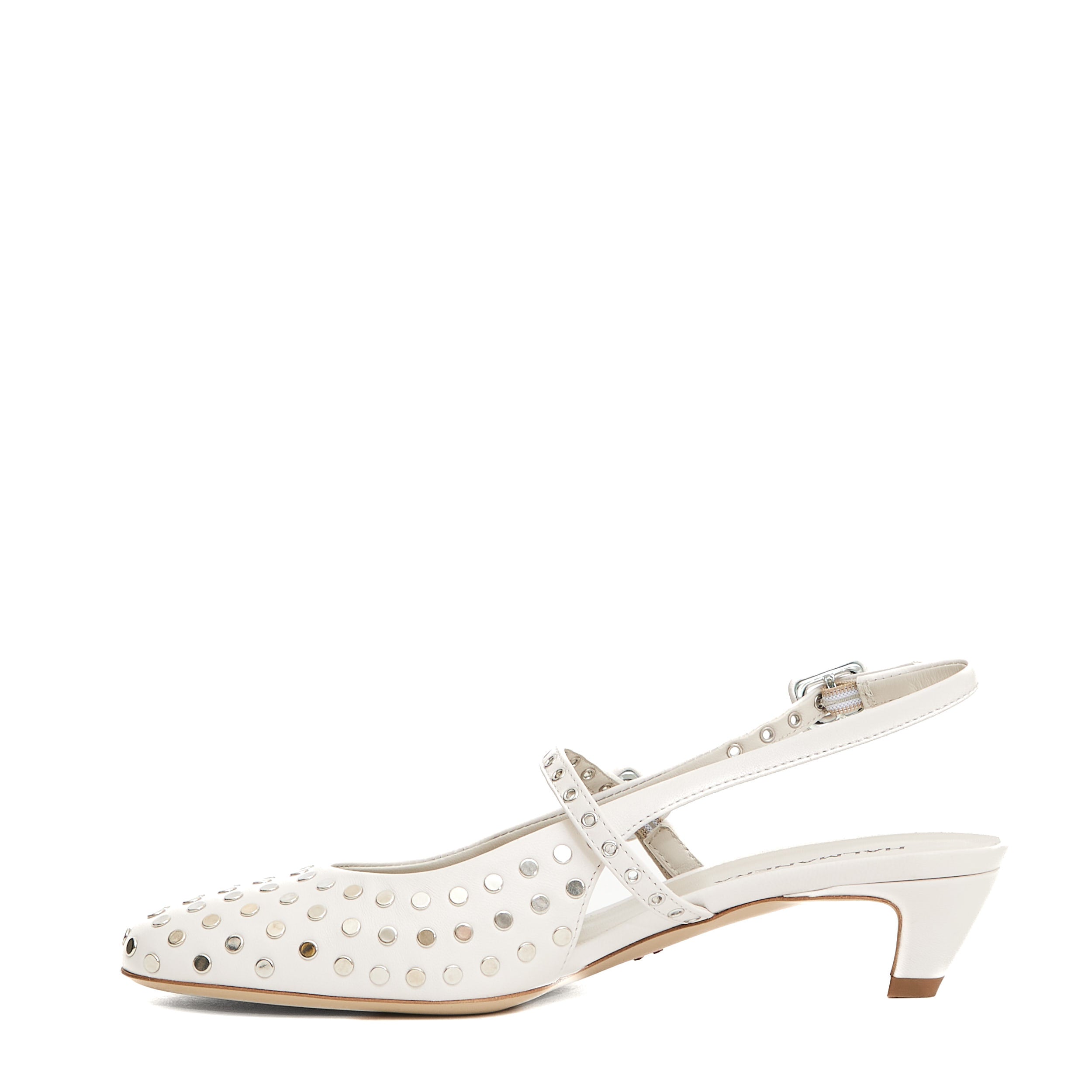 HALMANERA Slingback Pumps with Studded Accents - 40mm Heel