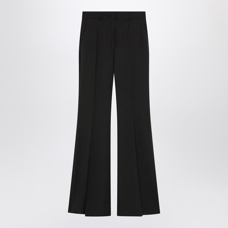 MAX MARA SPORTMAX High-Waisted Flared Trousers in Stretch Wool