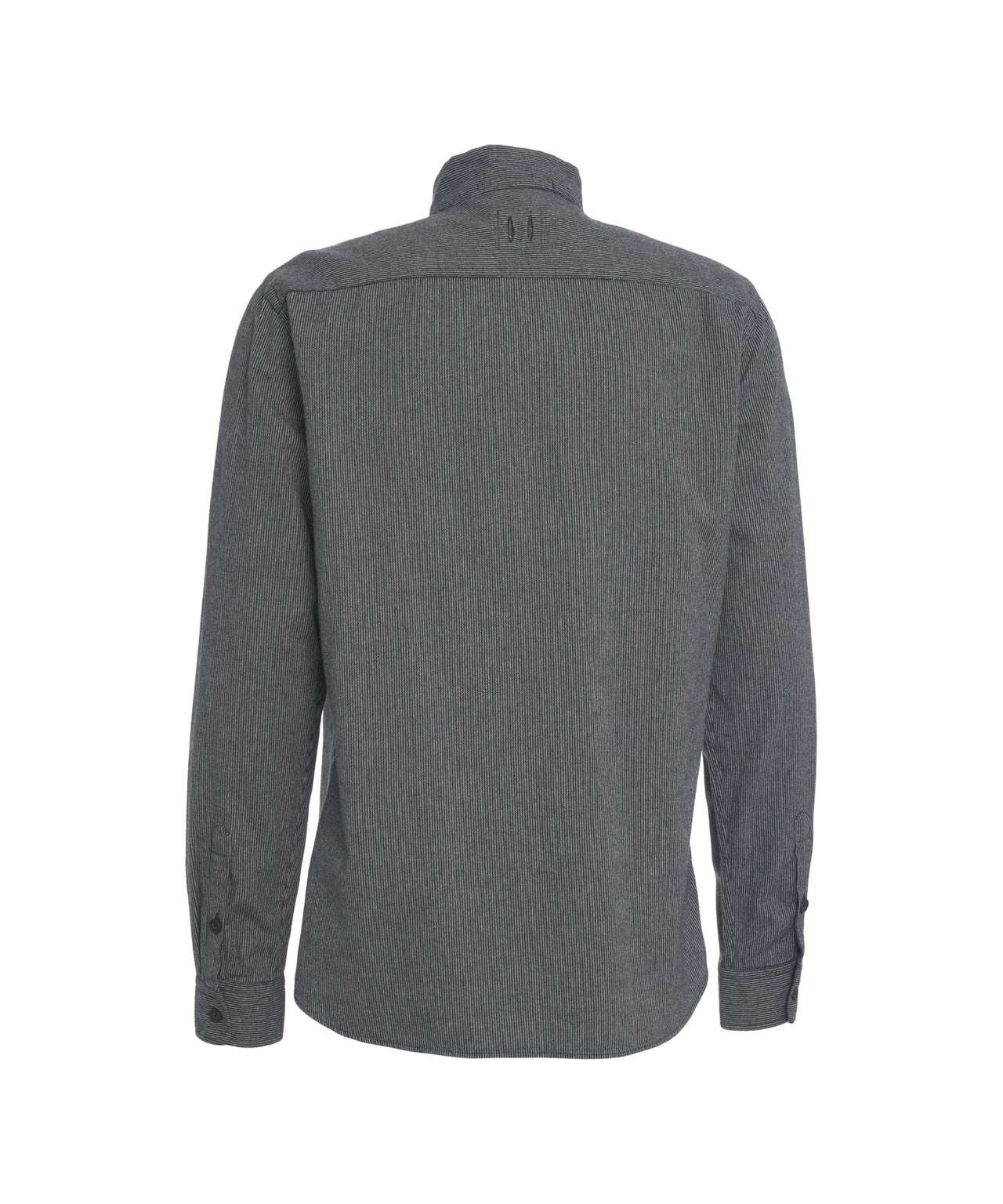 HANNES ROETHER Mini Striped Mandarin Collar Shirt for Men