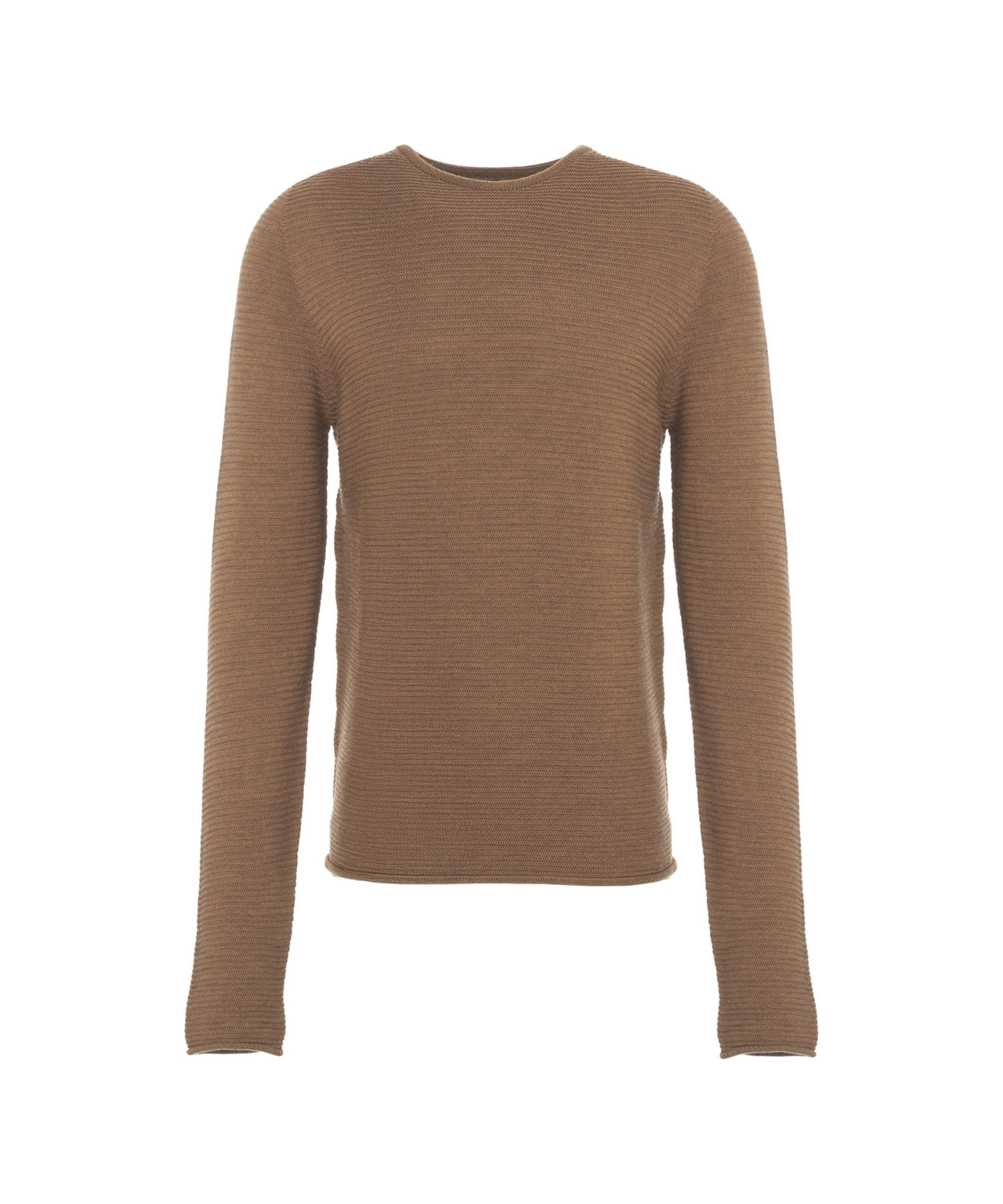 HANNES ROETHER Ribbed Crew Neck Sweater for Men