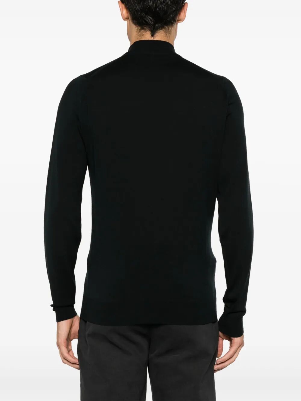 JOHN SMEDLEY Mock Neck Pullover Sweater