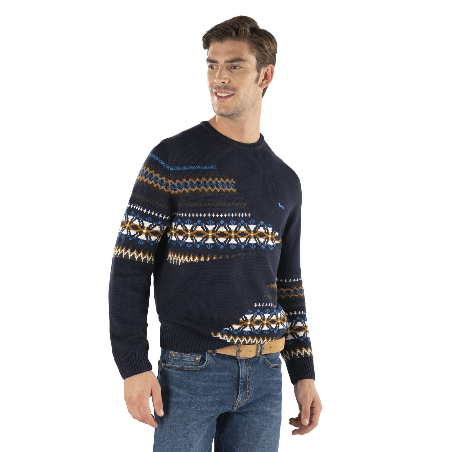 HARMONT & BLAINE Stylish Crewneck Sweater for Men