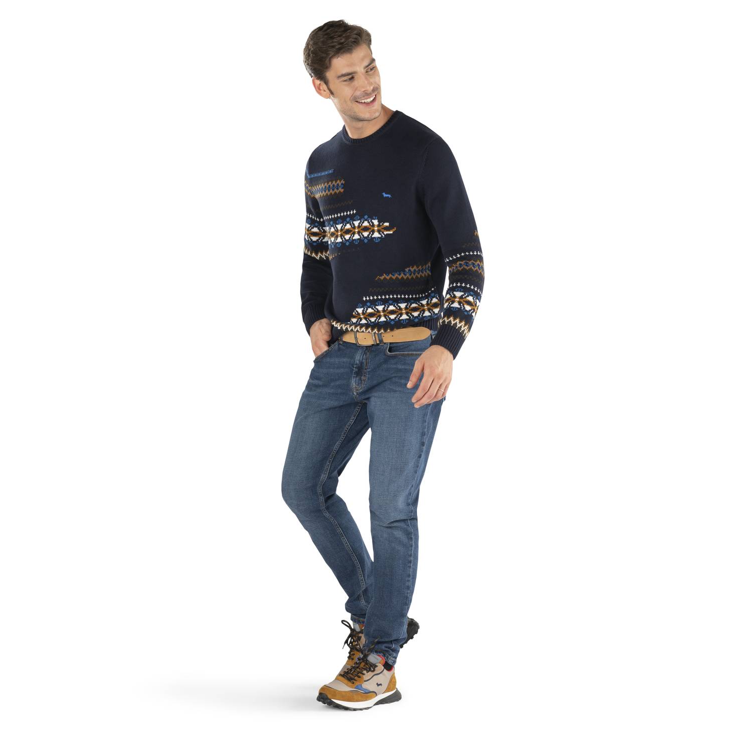 HARMONT & BLAINE Stylish Crewneck Sweater for Men