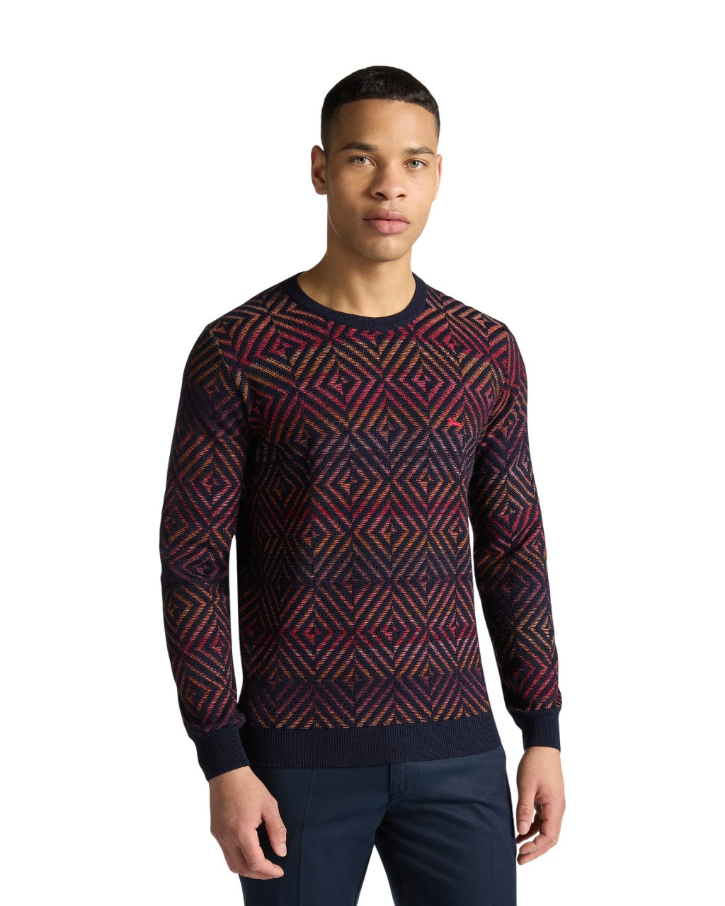 HARMONT & BLAINE 3D Diamond Pattern Sweater for Men