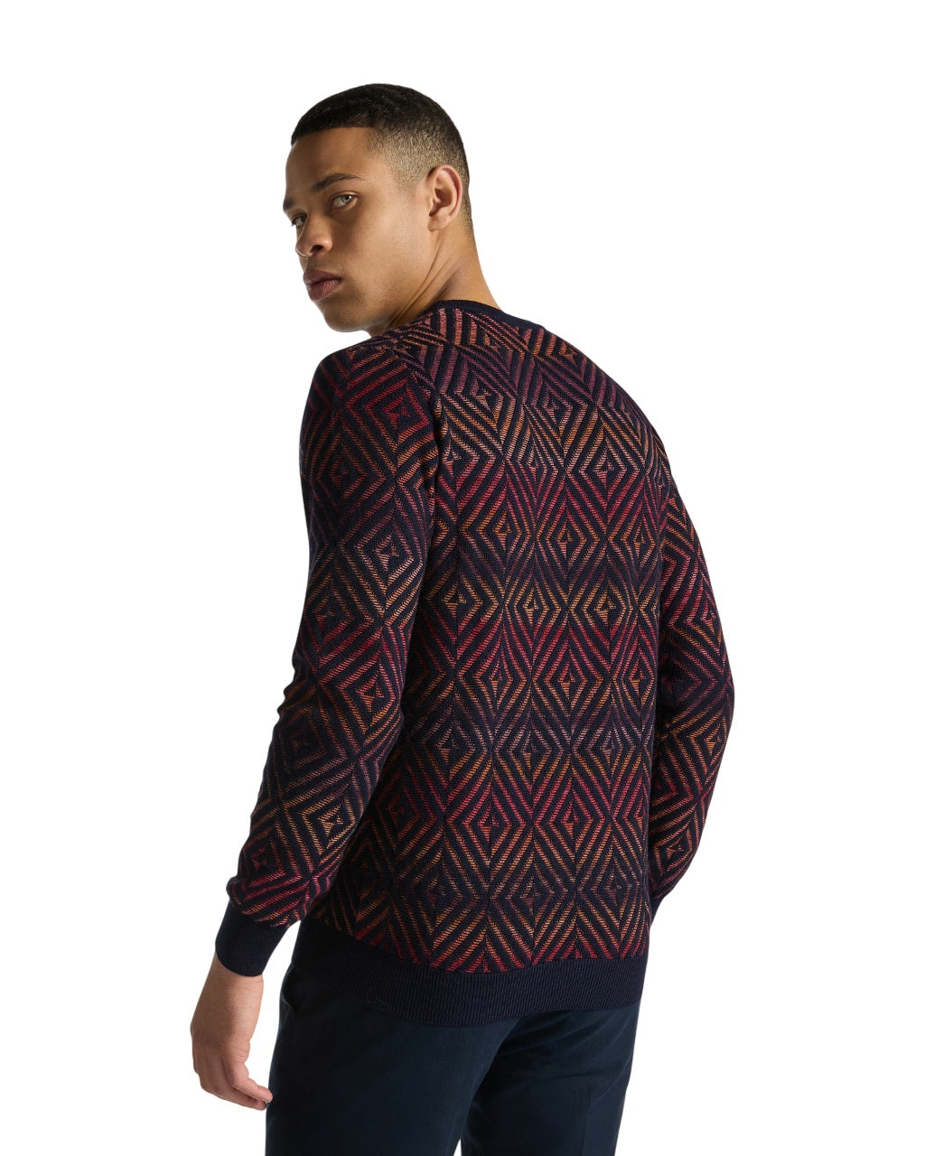 HARMONT & BLAINE 3D Diamond Pattern Sweater for Men