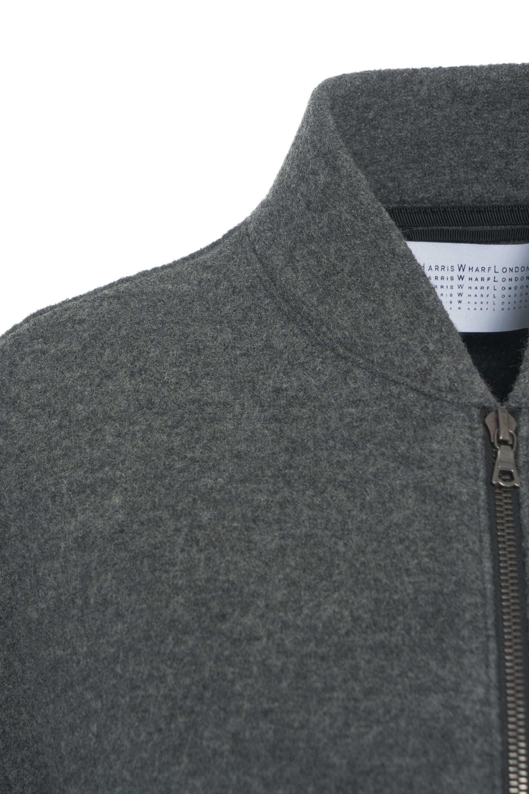 HARRIS WHARF LONDON Oversized Bomber Jacket in Luxurious Virgin Wool