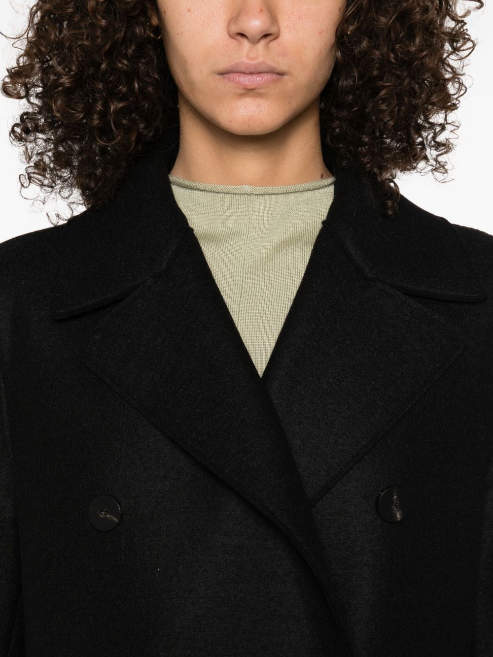 HARRIS WHARF LONDON Chic Tailored Wool Jacket - Mini Length