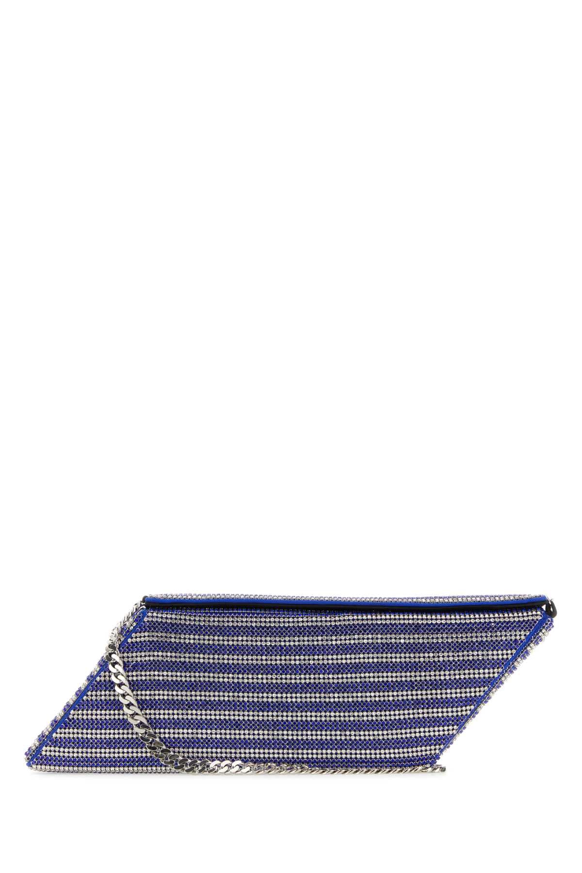 KARA Two-Tone Rhinestones Mini Clutch