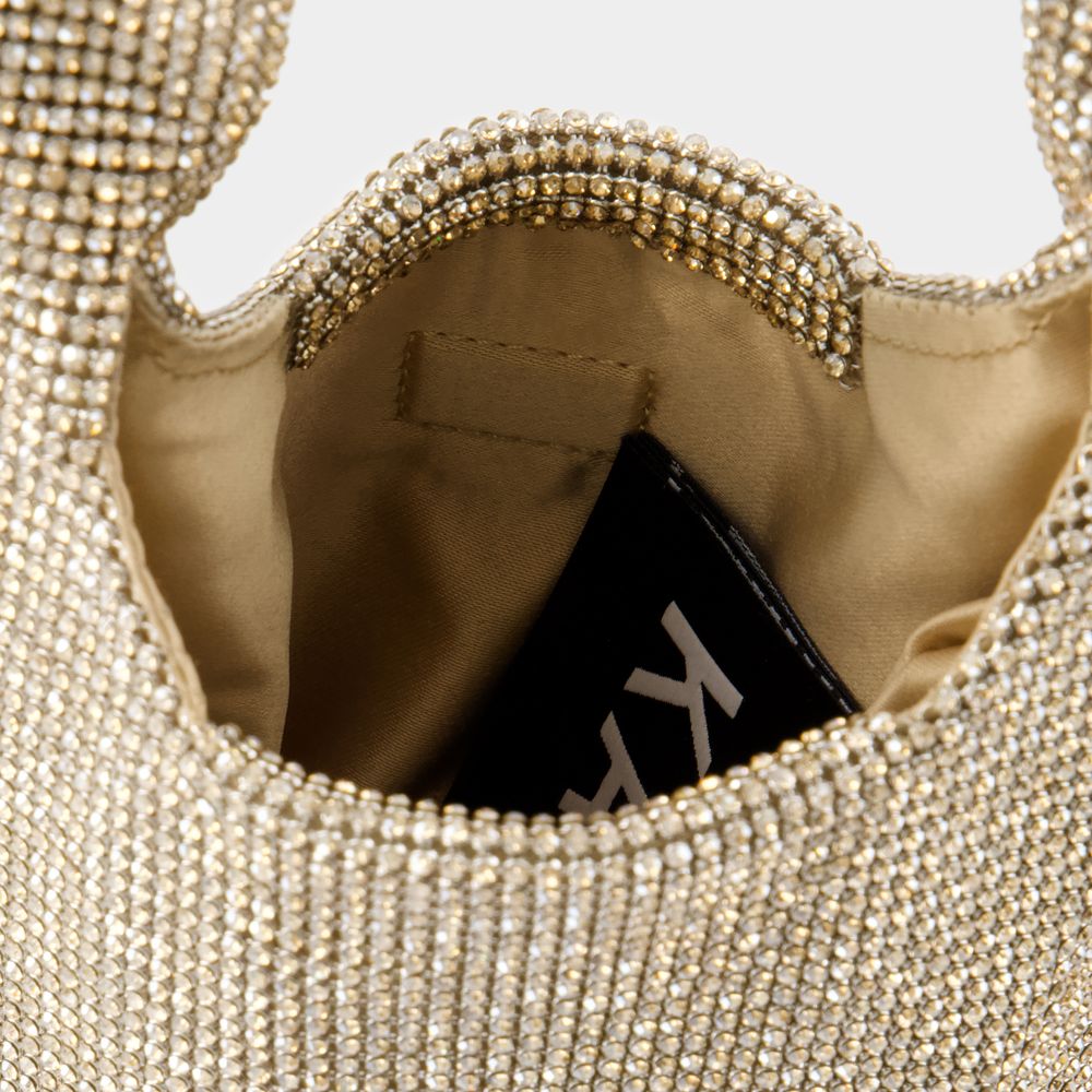 KARA Crystal Mesh Wine Cooler Shoulder Bag