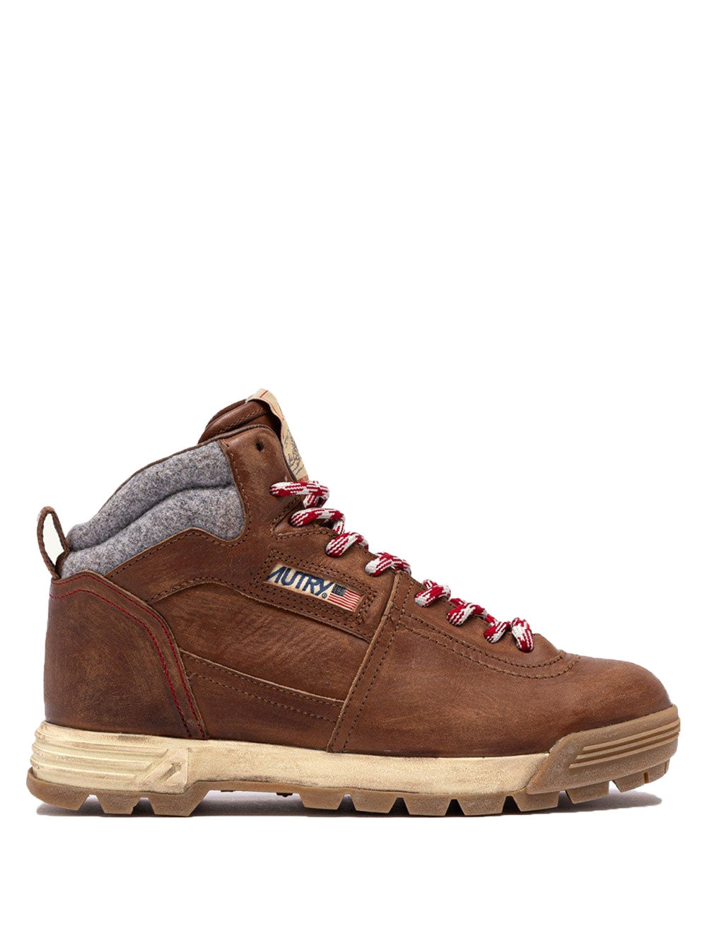 AUTRY Women’s Hiking Boots in Natural Leather and Fabric
