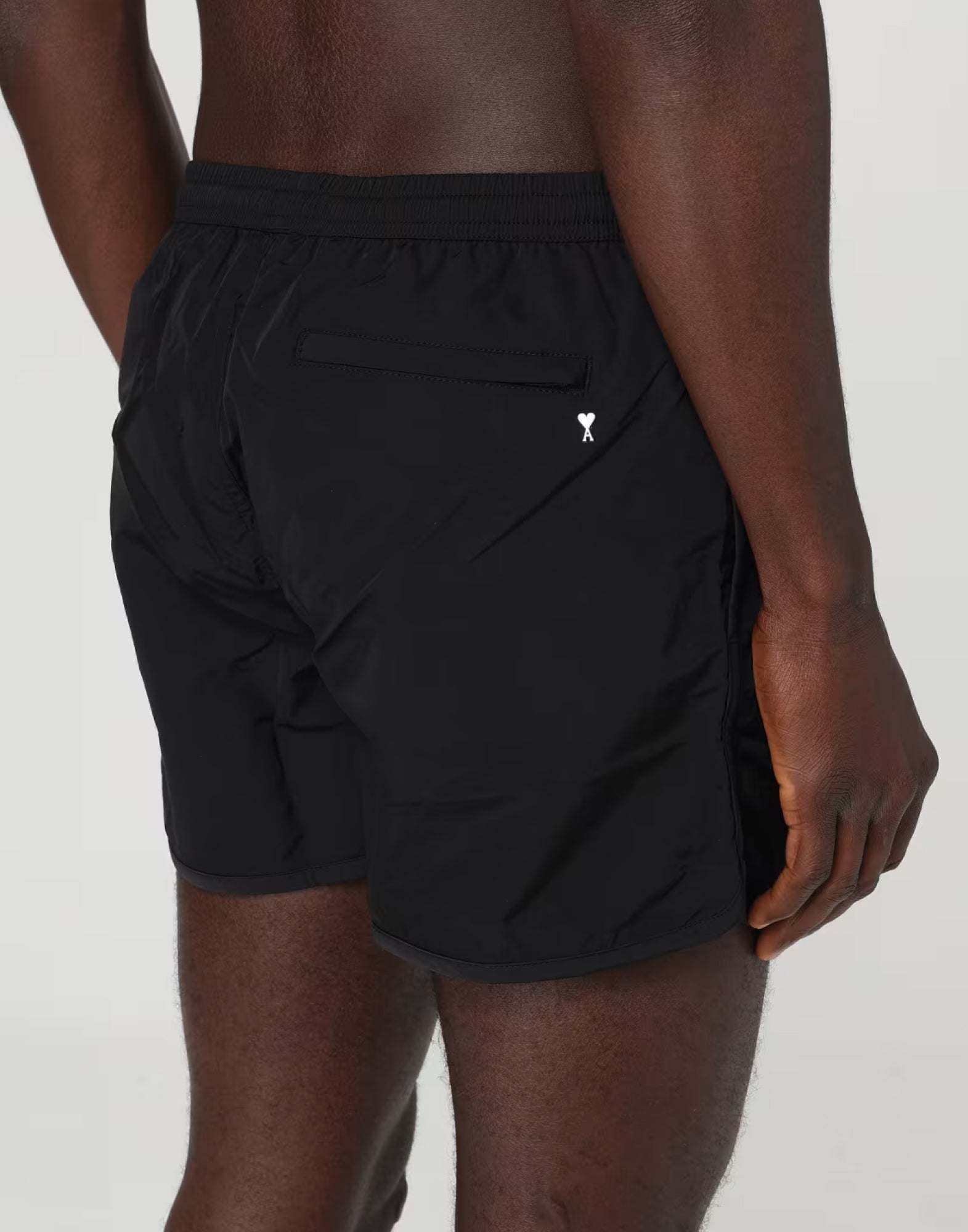 AMI PARIS Logo Plaque Mini Swim Shorts