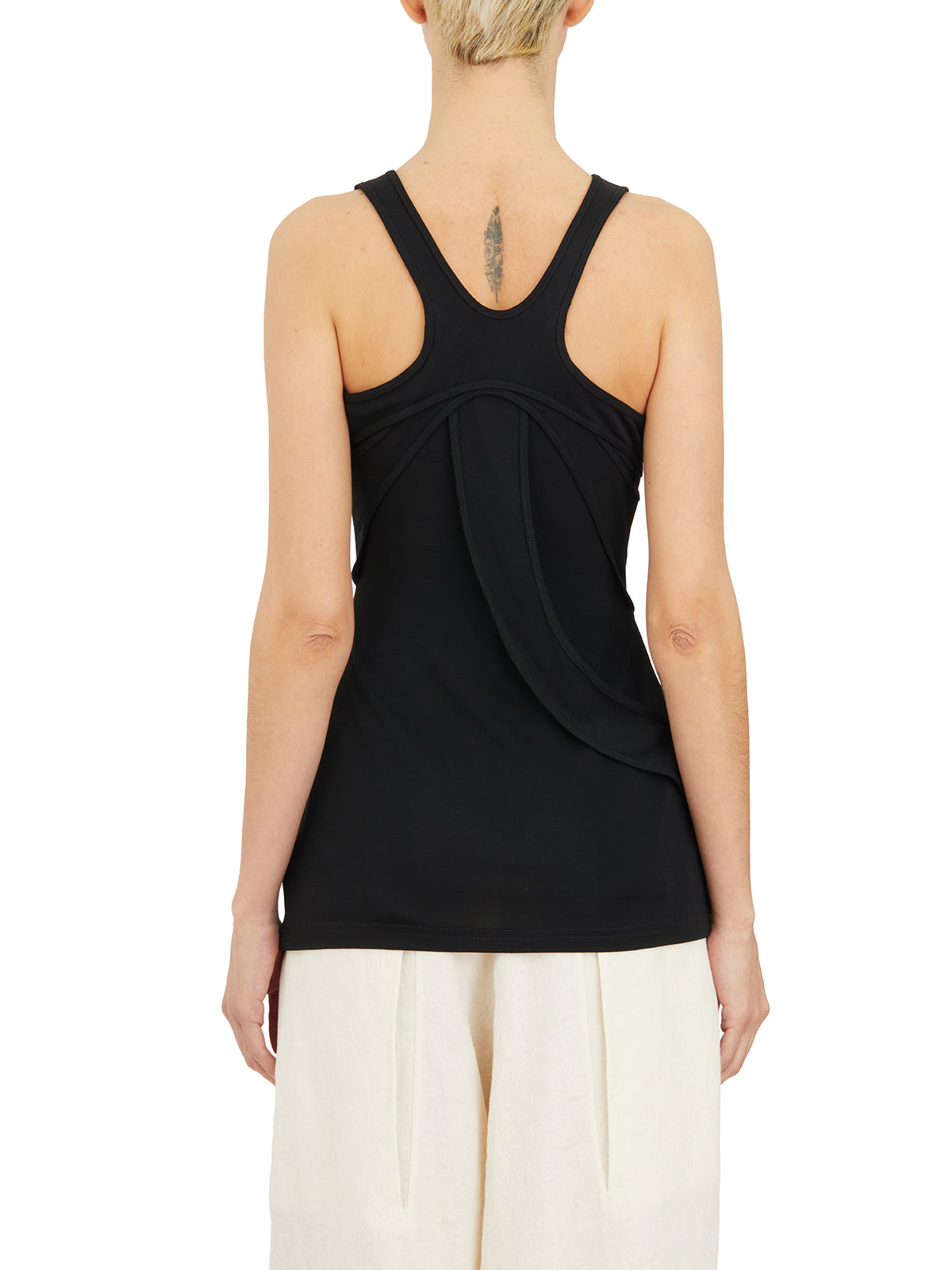 YEHUAFAN Cross-Over Design Tank Top - Size S