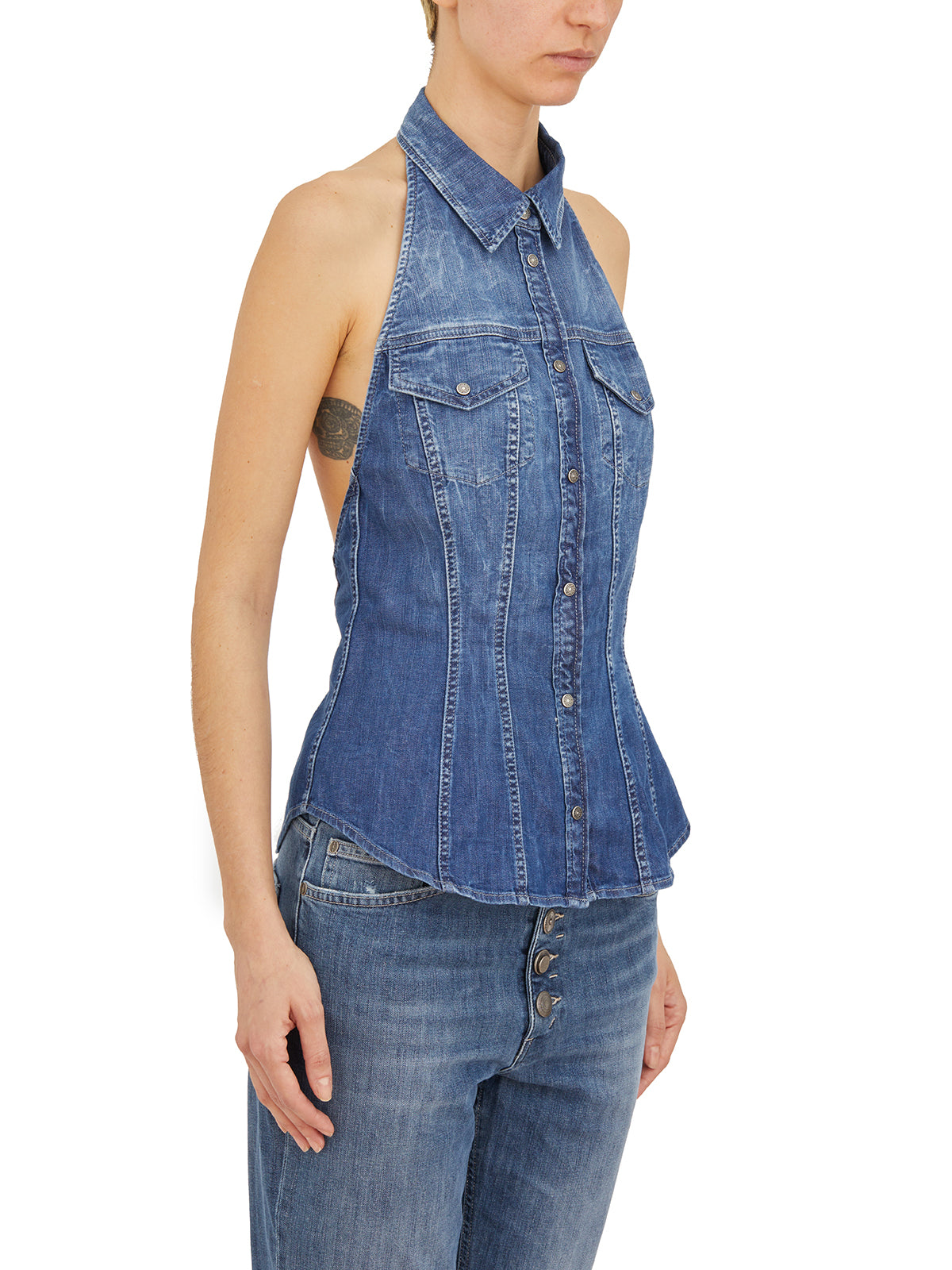 DONDUP Classic Denim Vest - Size 42