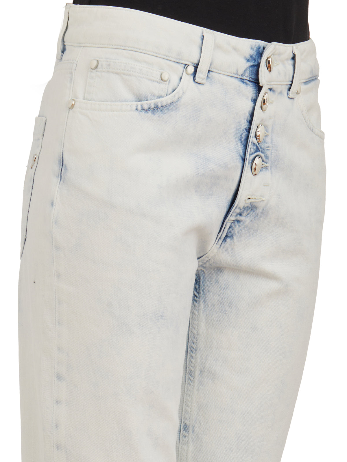 DONDUP Cropped Jeans with Jewel Buttons - Size 26