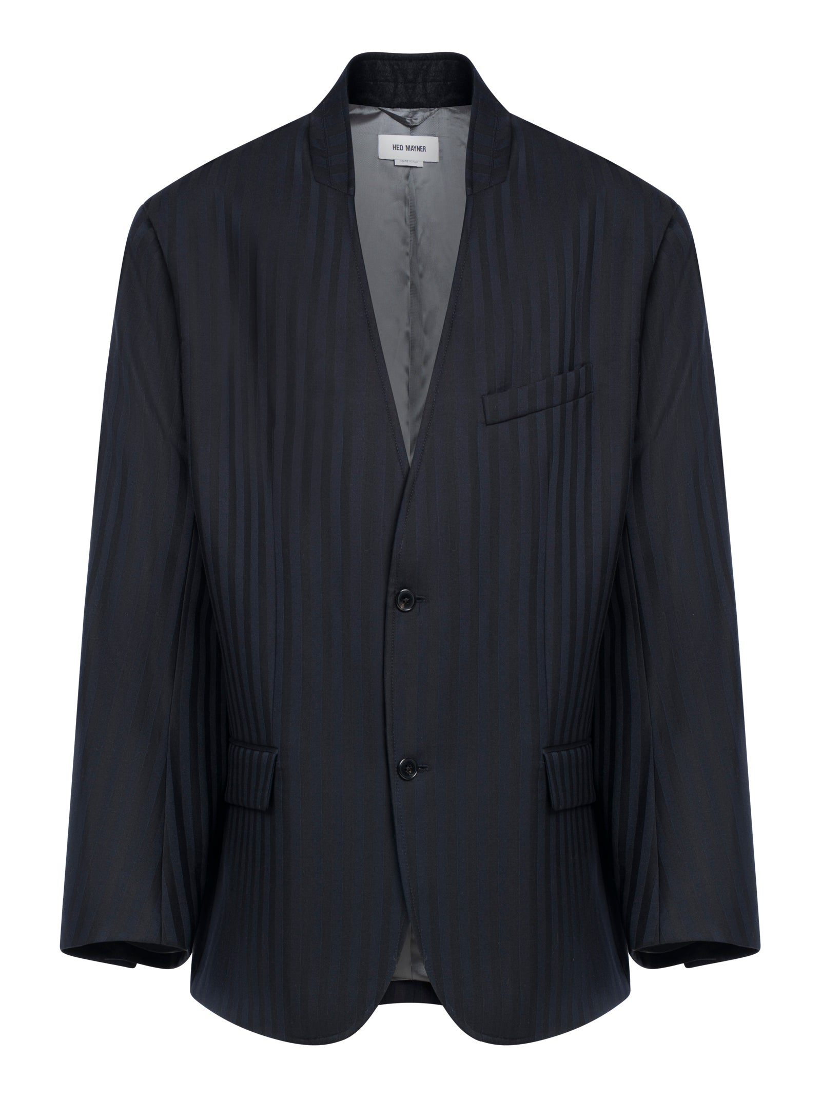 HED MAYNER Men's Single-Breasted Blazer with Striking Stripes
