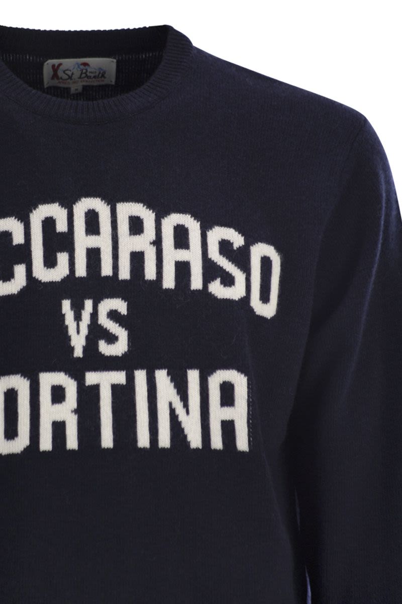 MC2 SAINT BARTH Elegant Crew Neck Sweater with Embroidered Details