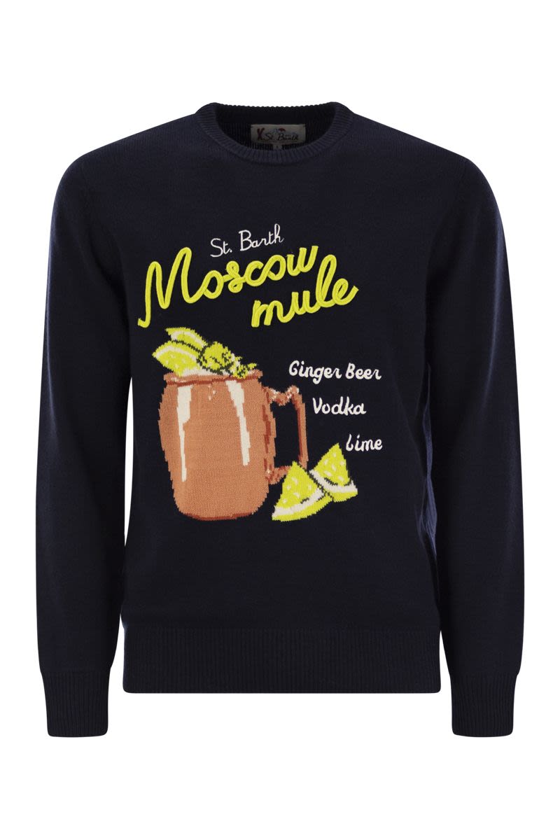 MC2 SAINT BARTH Dynamic Flat Jumper with Moscow Graphic for Men