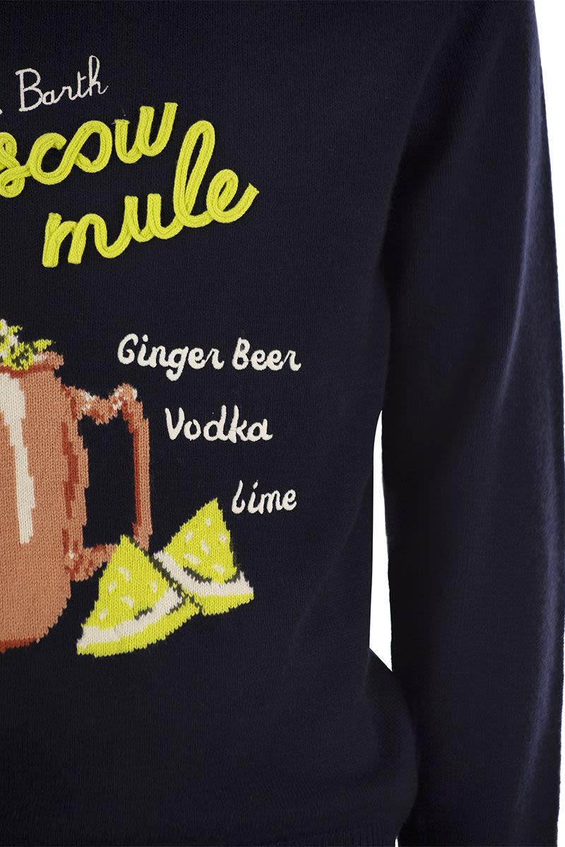 MC2 SAINT BARTH Dynamic Flat Jumper with Moscow Graphic for Men