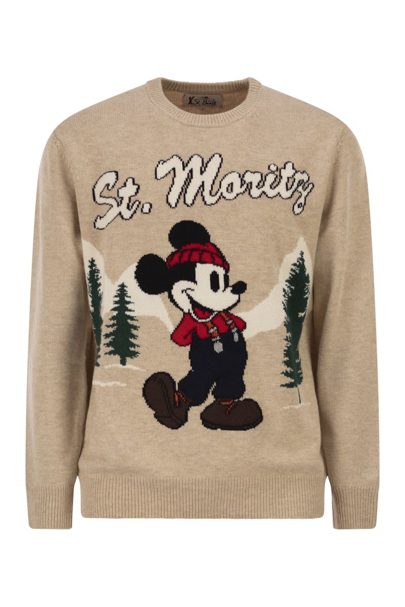 MC2 SAINT BARTH Men's Crew Neck Sweater with Front Embroidery