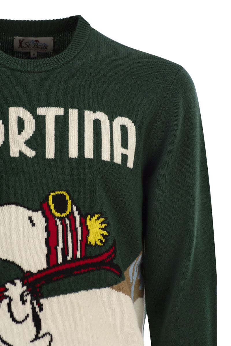 MC2 SAINT BARTH Men's Crew Neck Sweater with Front Embroidery