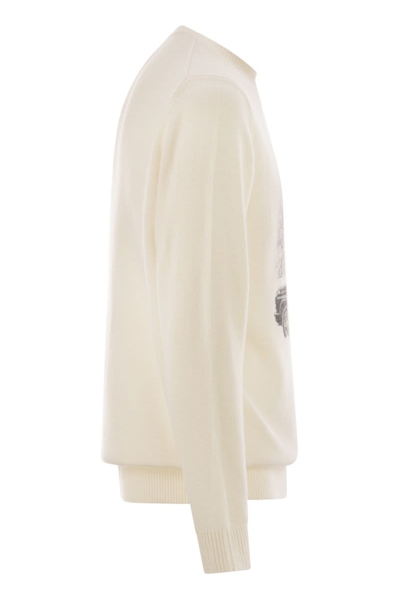 MC2 SAINT BARTH Elegant Men's Crew Neck Sweater with Embroidered Detail