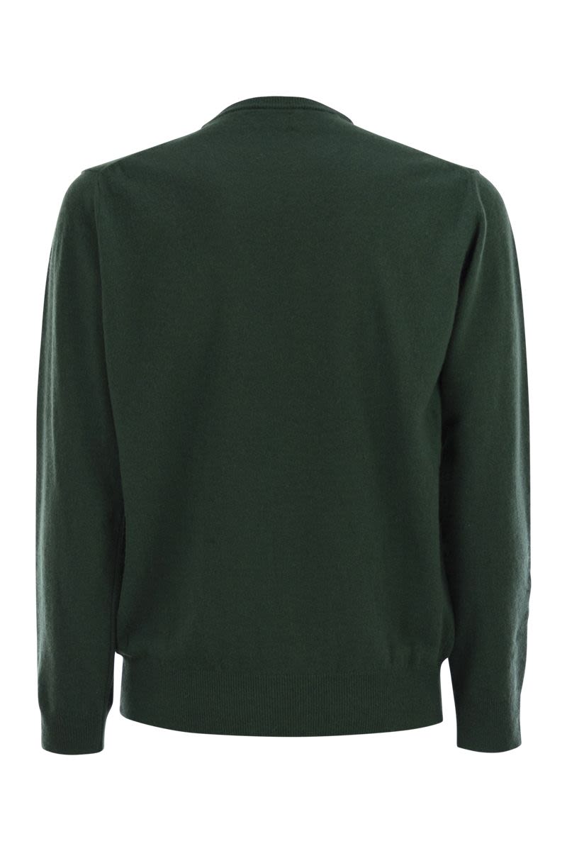 MC2 SAINT BARTH Men's Crew Neck Jumper with Embroidered Chest Details