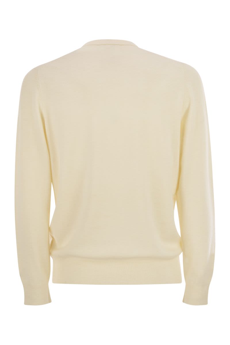 MC2 SAINT BARTH Men's Crew Neck Jumper with Embroidered Chest