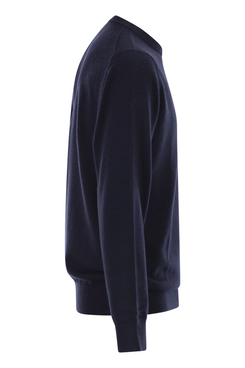 MC2 SAINT BARTH Men's Crew Neck Jumper with Embroidered Detail