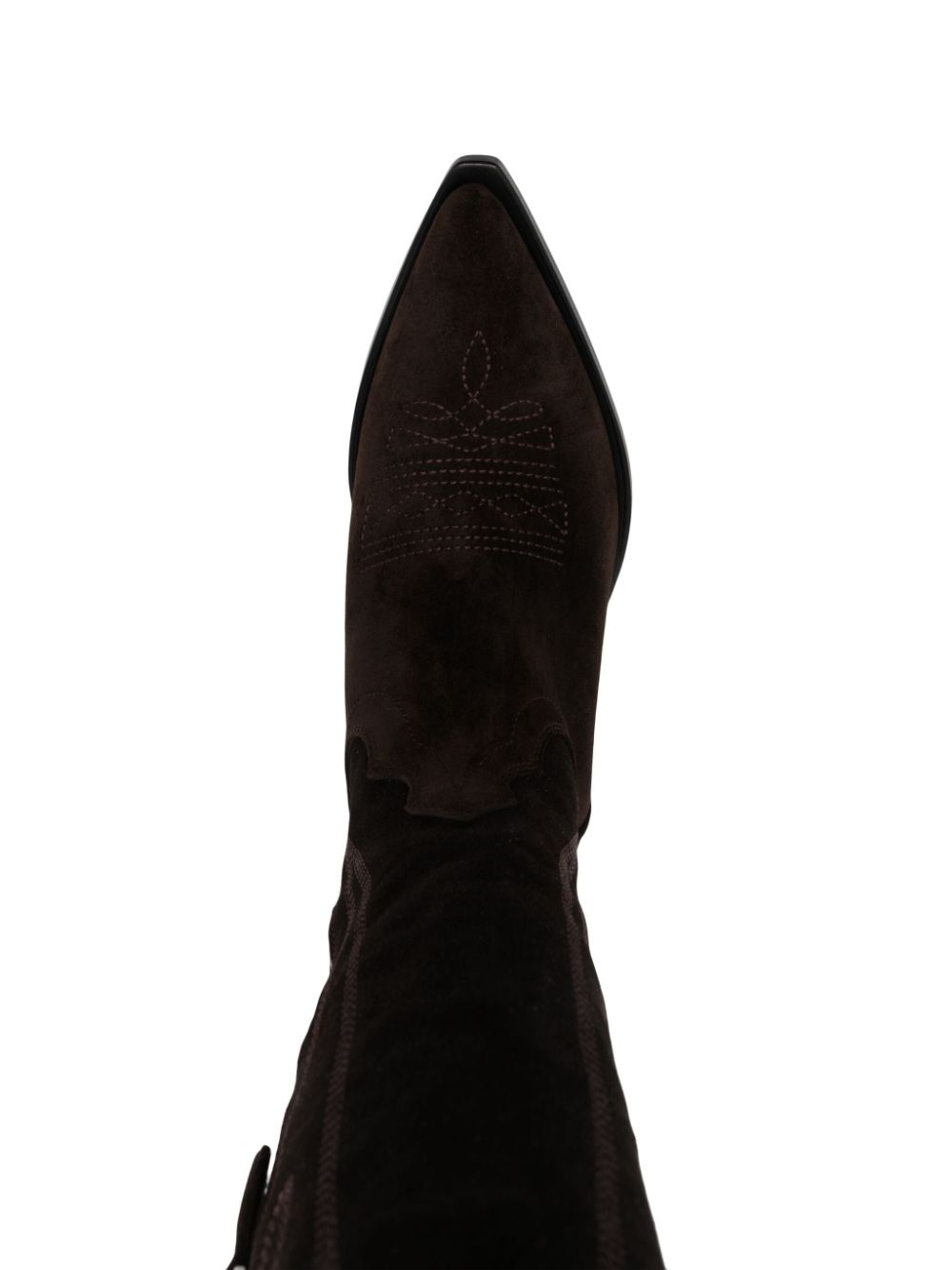 SONORA Thigh-High Embroidered Suede Western Boots