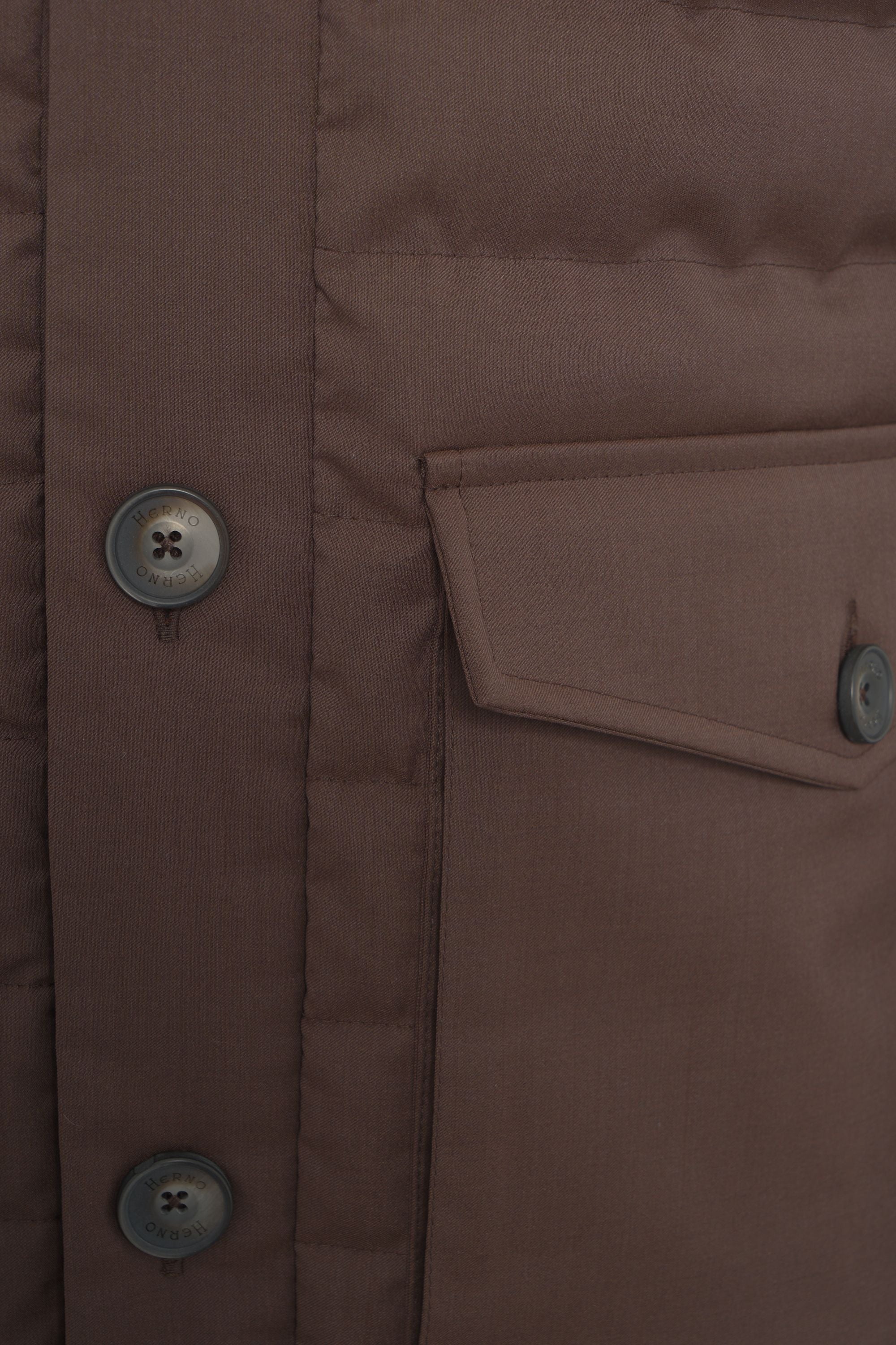 HERNO Men's Quilted Jacket with High Collar