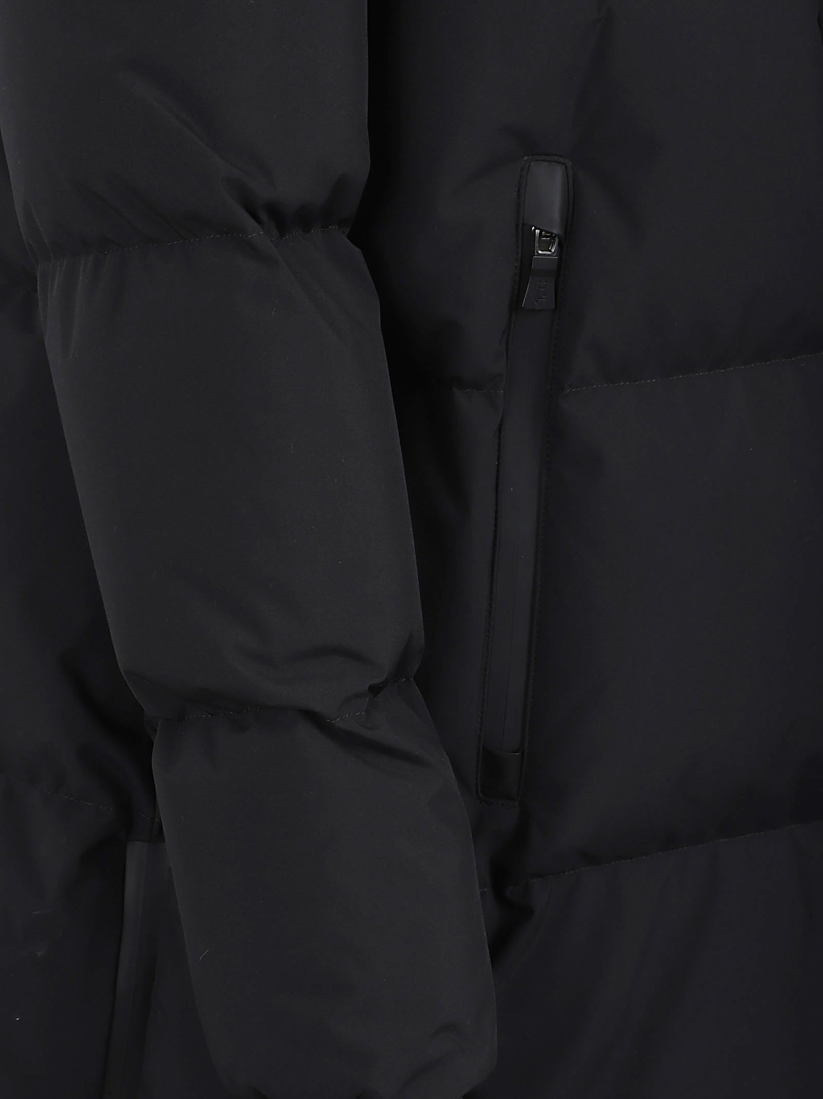 HERNO Women's Relaxed Fit Microfiber Jacket with Removable Hood