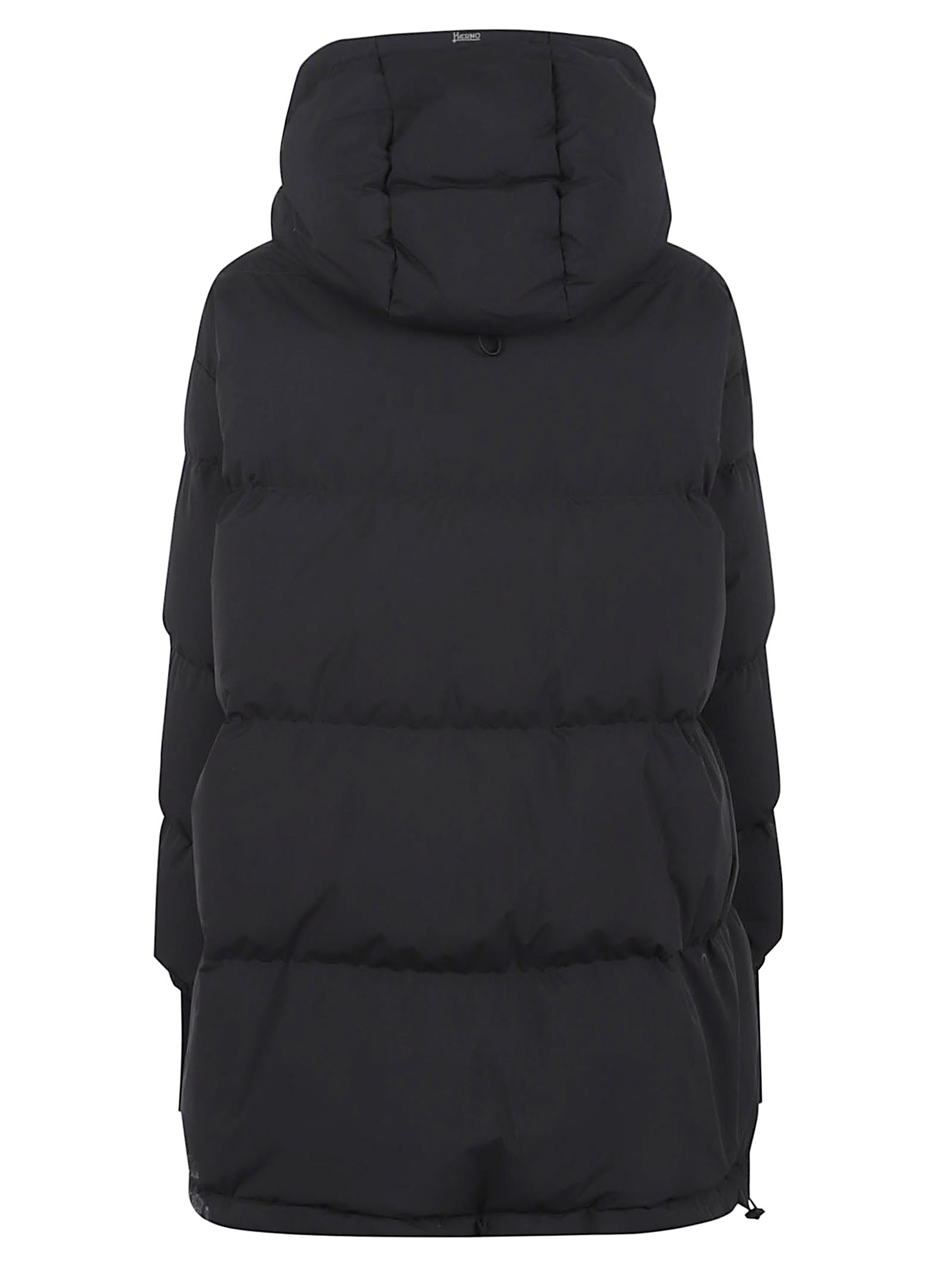 HERNO Women's Relaxed Fit Microfiber Jacket with Removable Hood