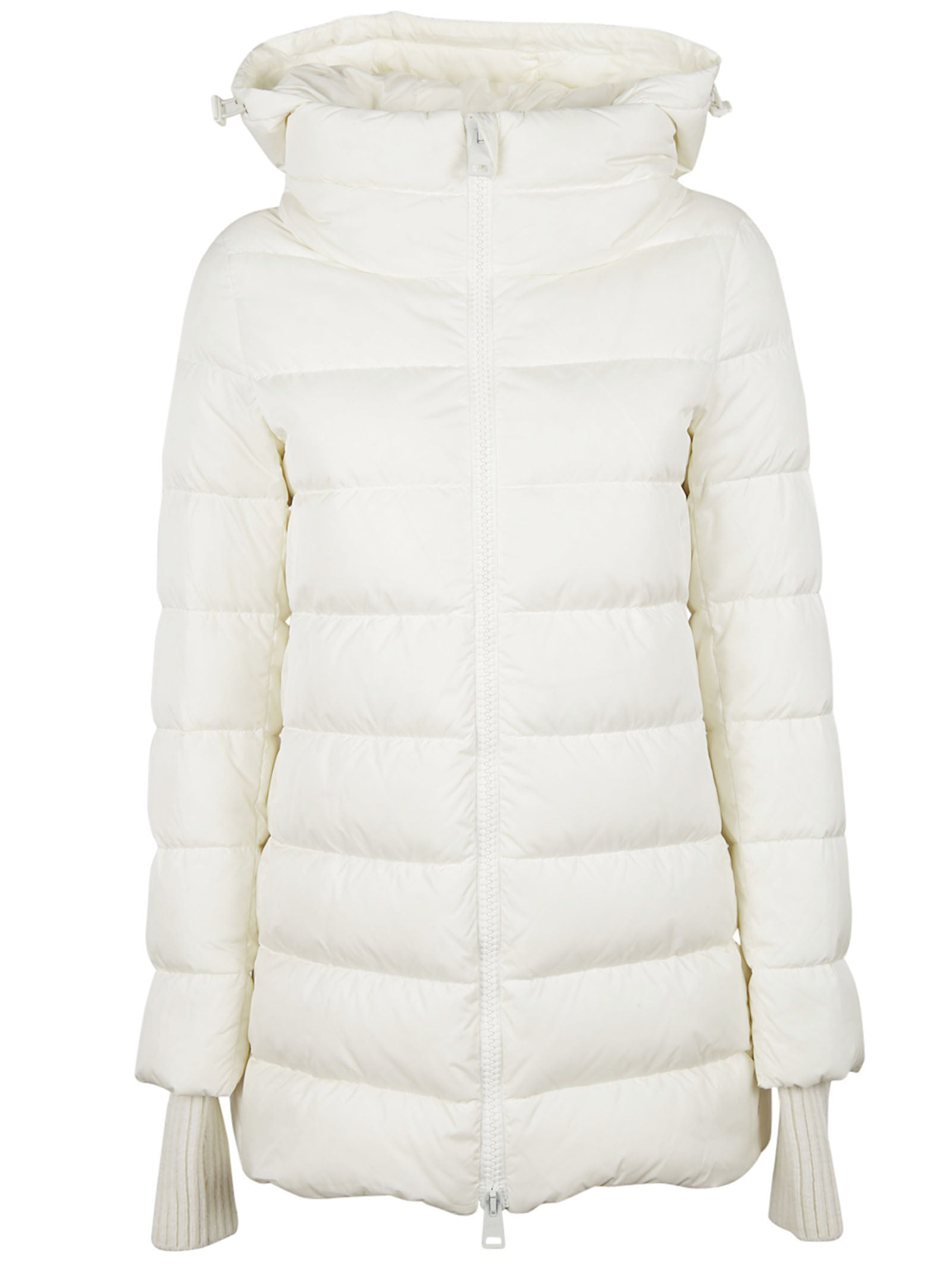 HERNO Medium-Length Padded Down Jacket with Removable Hood for Women
