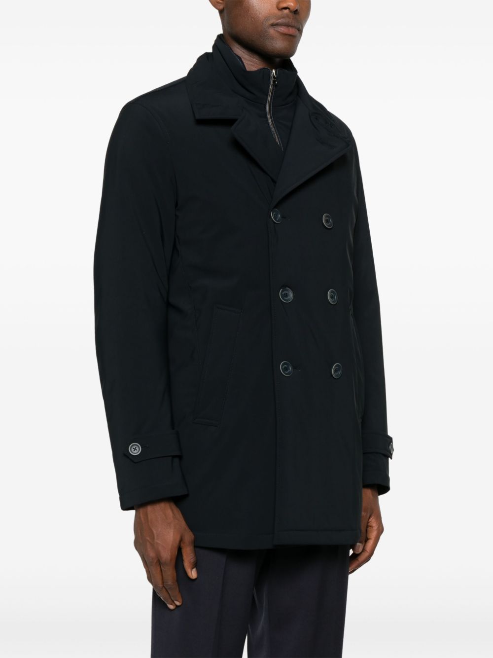 HERNO Double-Breasted Peacoat for Men - Fall Winter 25/26