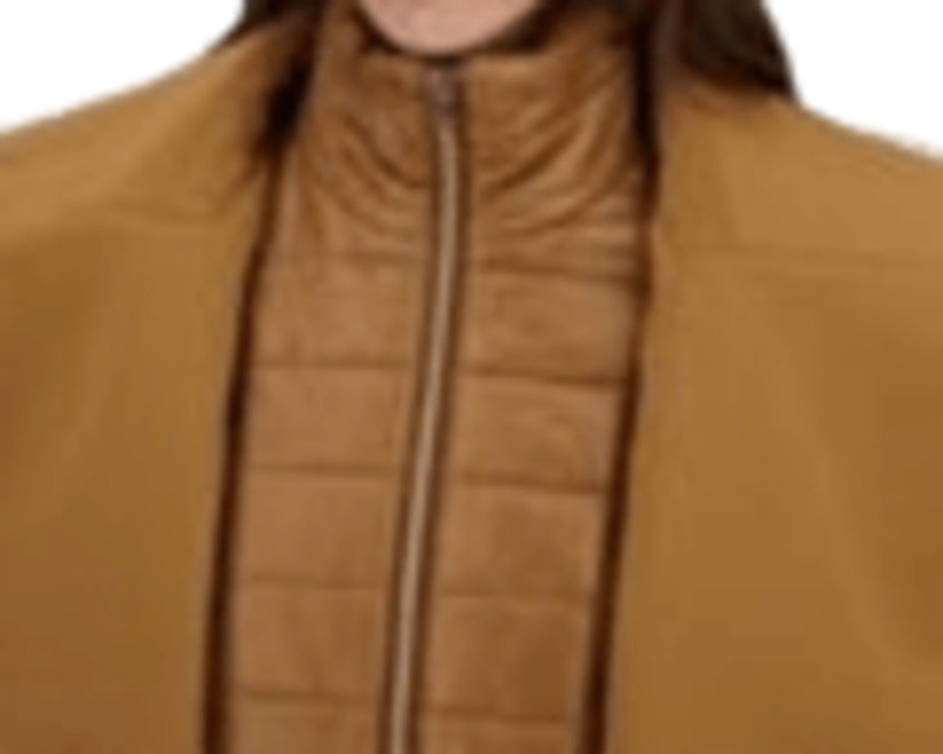 HERNO Classic Camel Jacket with Removable Bib for Women