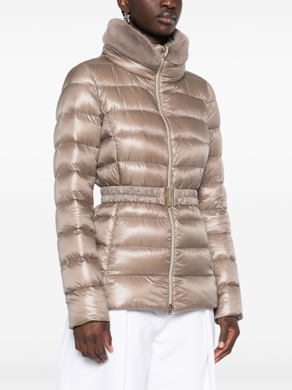 HERNO Lightweight Women’s Puffer Jacket with Slim Fit and High Collar