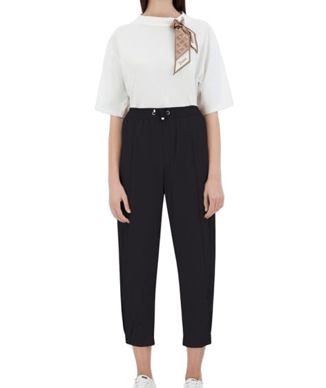 HERNO Women's Lightweight Relaxed Trousers with Adjustable Fit