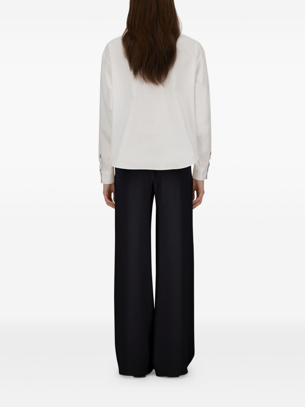 HERNO Relaxed Leg Stretch Satin Trousers for Women