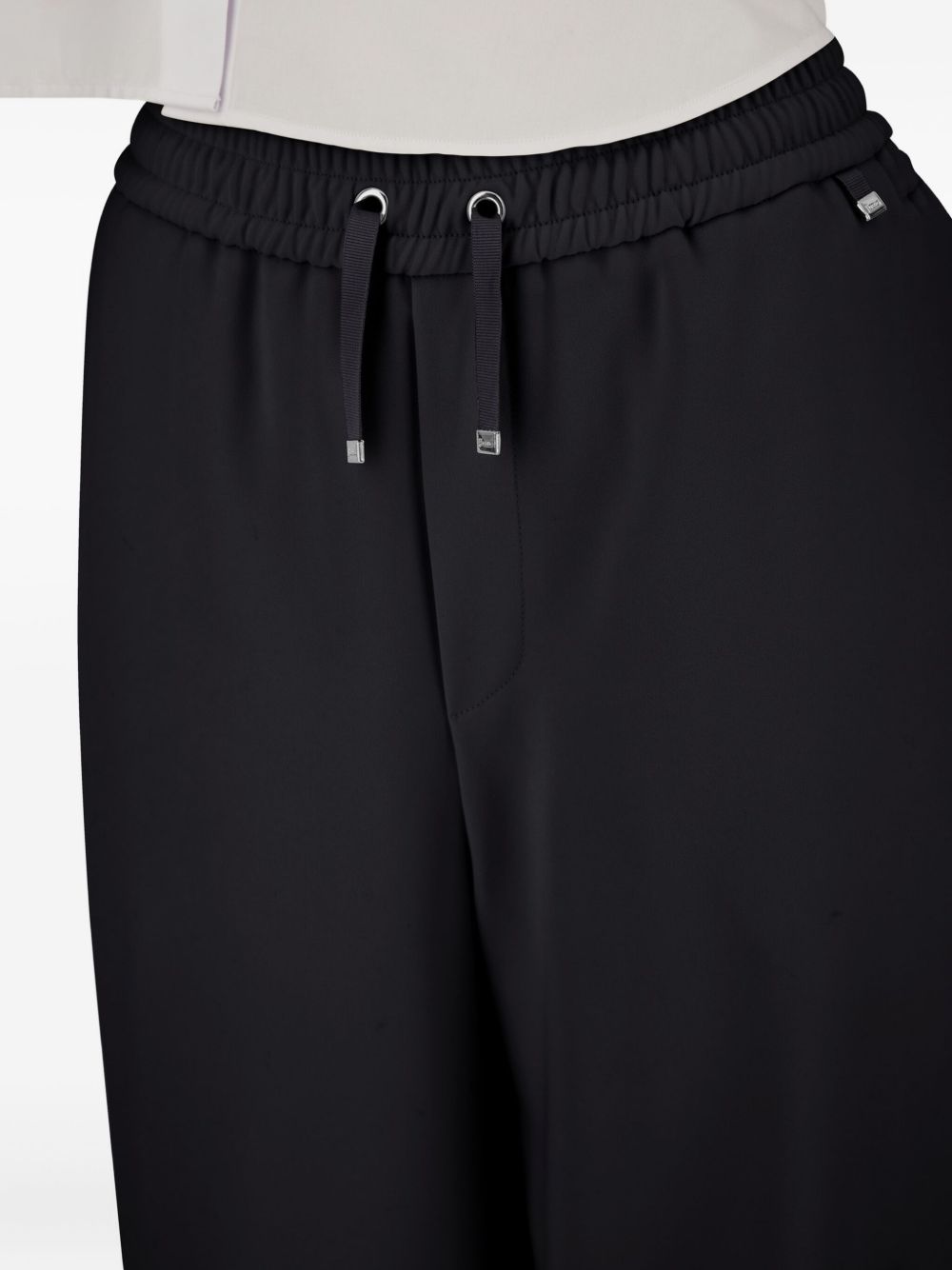 HERNO Relaxed Leg Stretch Satin Trousers for Women