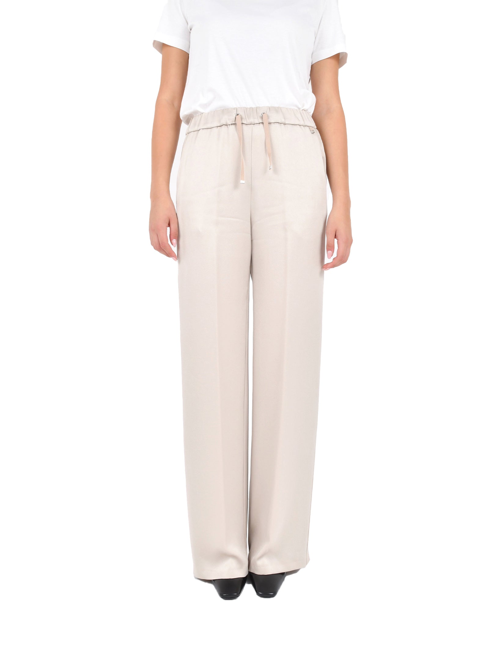 HERNO Chantilly Trousers with Drawstring Waist