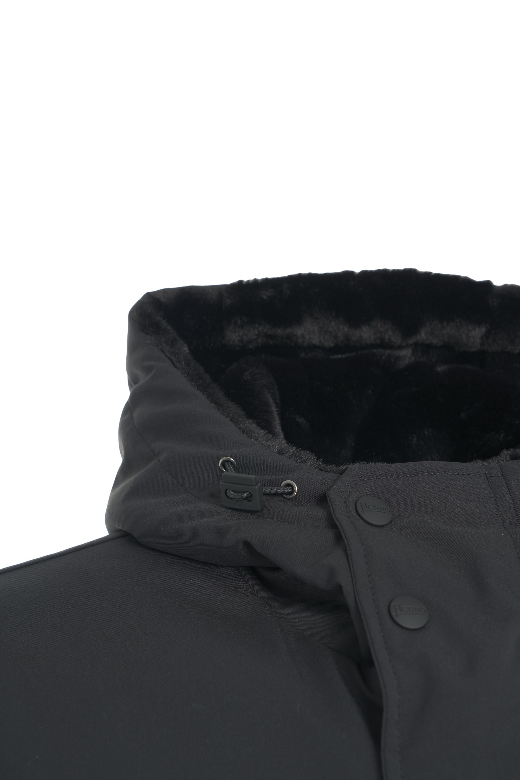 HERNO Men's Mini Faux-Fur Hooded Parka Jacket