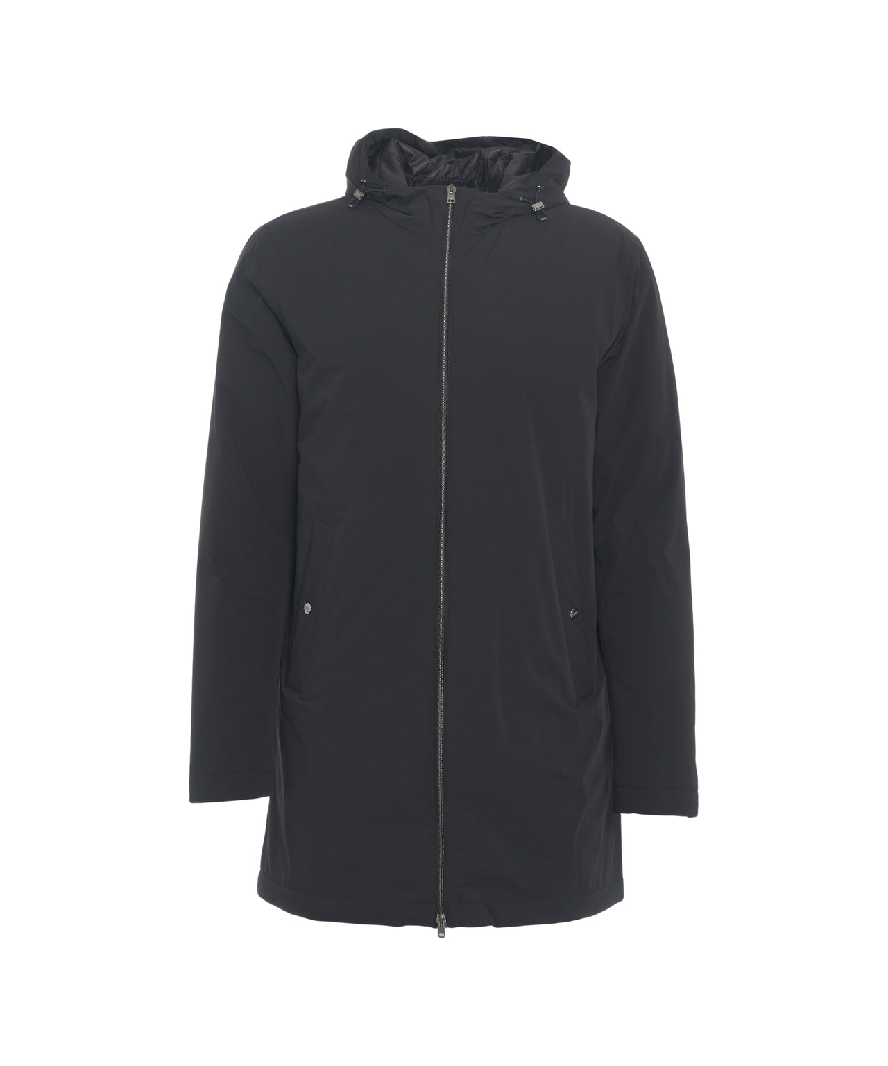 HERNO Men's Lightweight Padded Parka Jacket with Hood