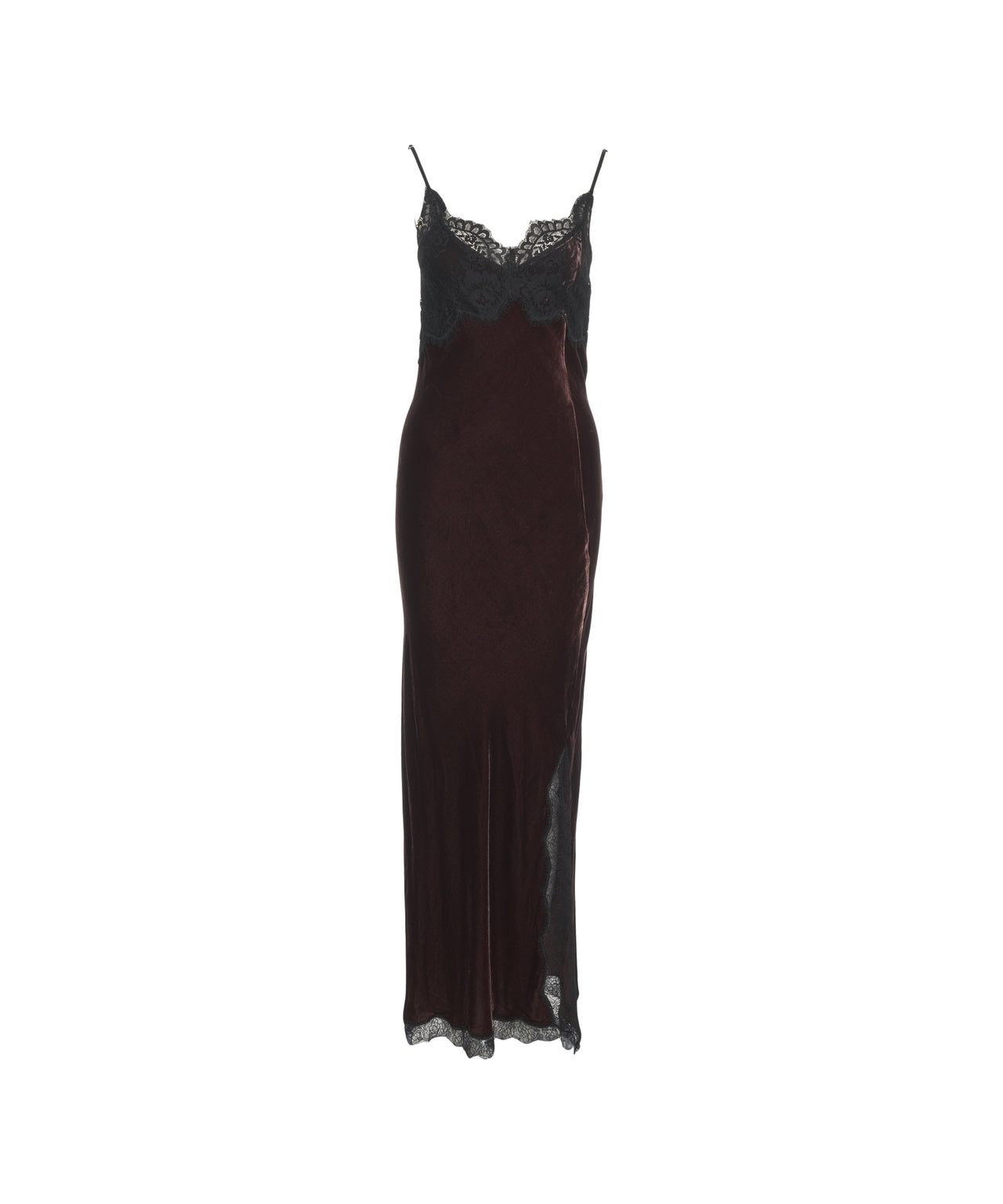 HERSKIND Chic Velvet Maxi Dress with Lace Detailing for Women