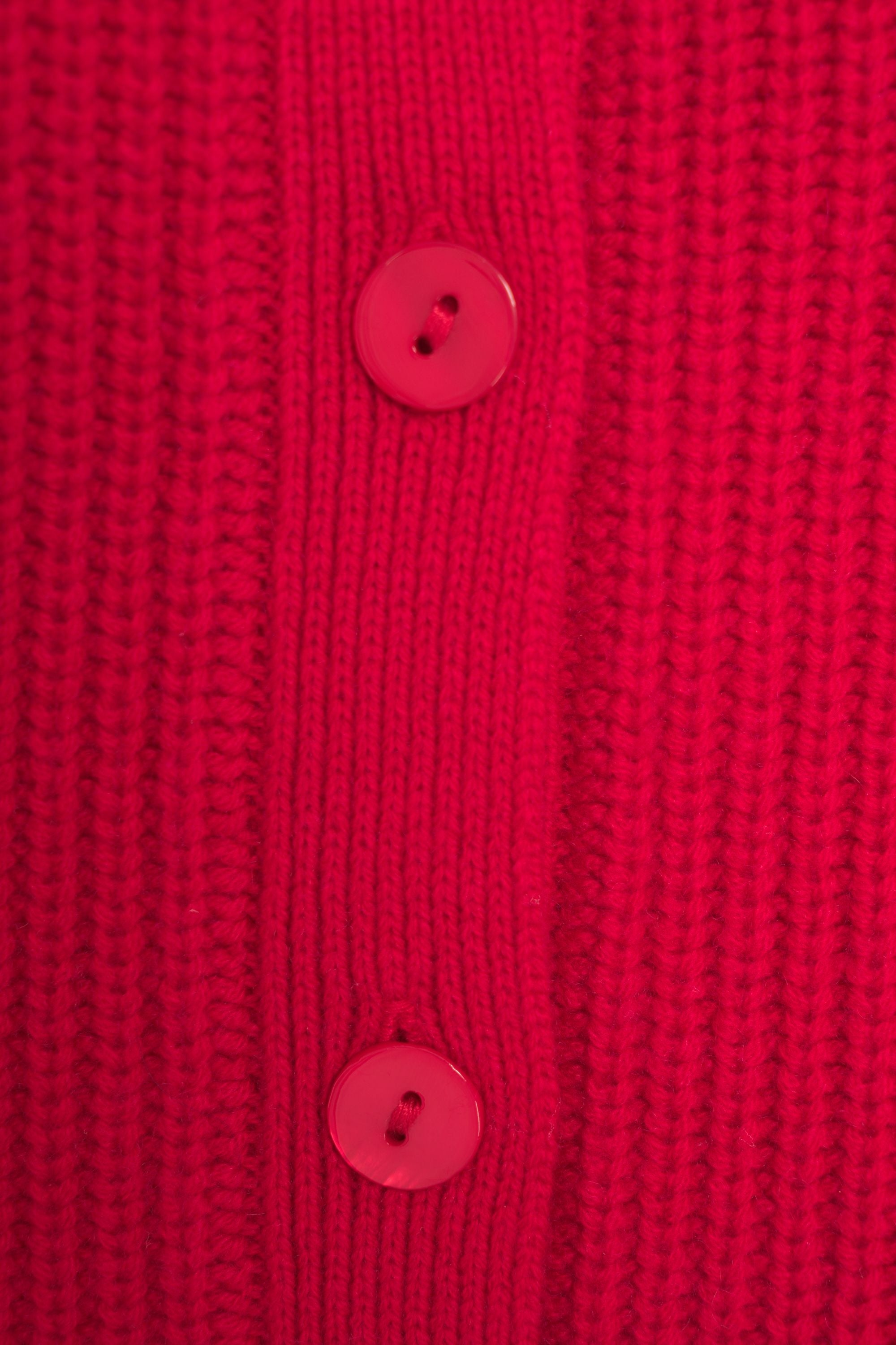 HERSKIND Elegant Polo Collar Cardigan with Puff Sleeves