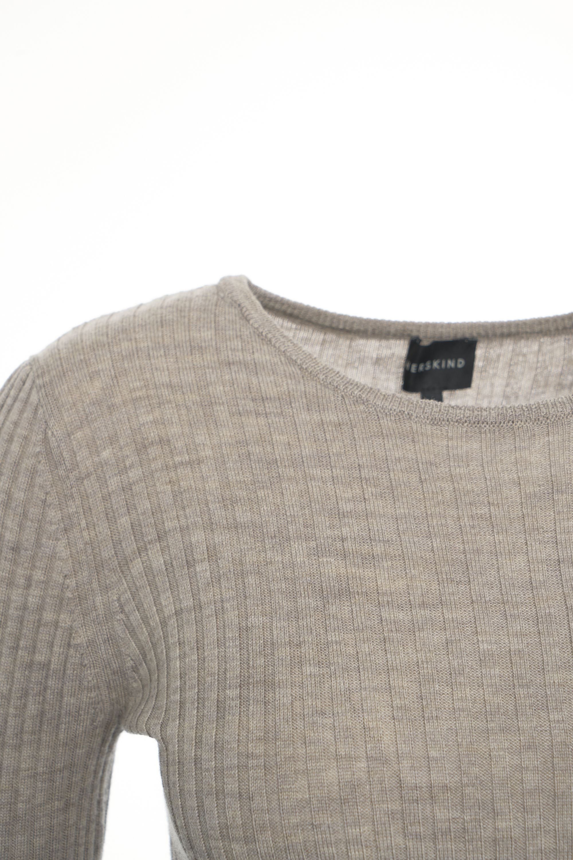HERSKIND Slim Fit Ribbed Knit Sweater