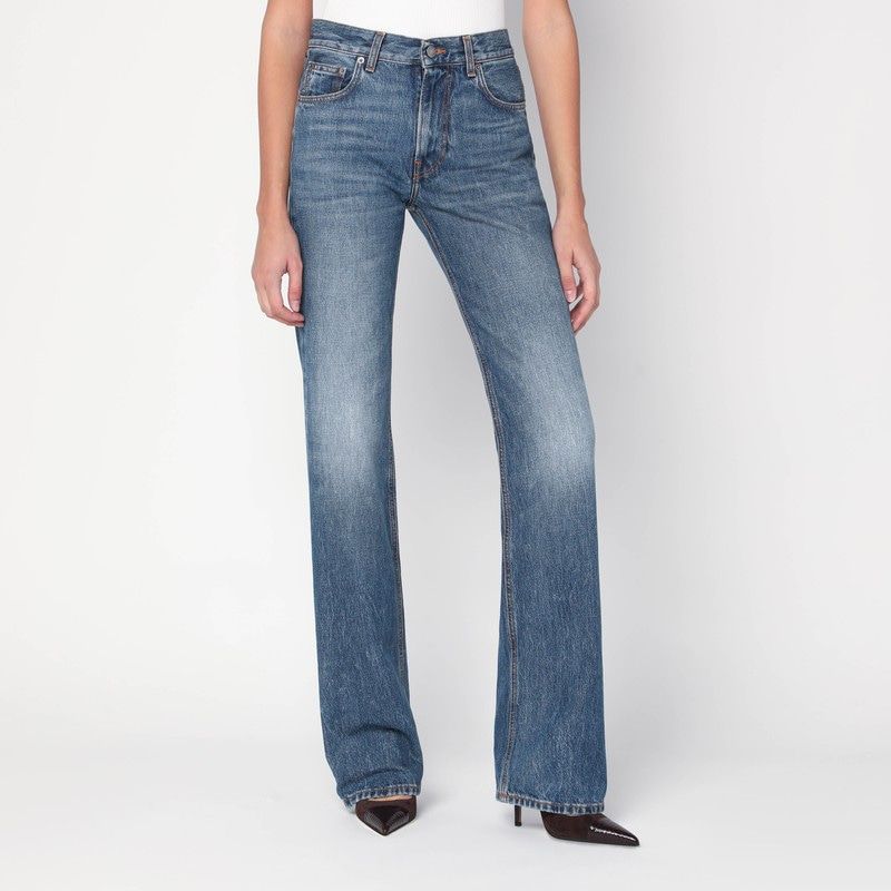 HAIKURE Washed-Effect Star Jeans